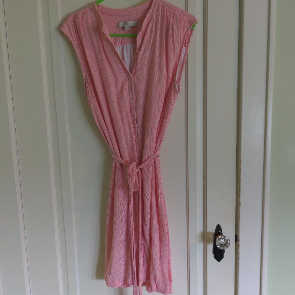 Loft Striped Shirtdress